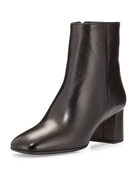 prada square toe ankle boots|prada chunky heel ankle boots.